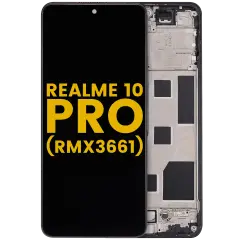 LCD Assembly With Frame For Realme 10 Pro (RMX3661) (Refurbished) (Dark Matter)