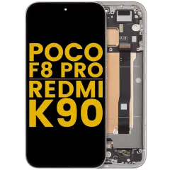 OLED Assembly With Frame For Poco F8 Pro / Redmi K90 (Refurbished) (Titanium Silver)