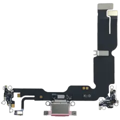 Charging Port Flex Cable With Board For iPhone 15 Plus (Genuine OEM) (Pink)