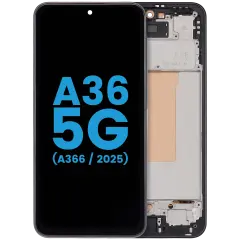 LCD Assembly With Frame For Samsung Galaxy A36 5G (A366/ 2025)(6.58" ) (US Version) (Aftermarket : incell ) (Black)