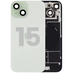 Back Glass w/ MagSafe Magnet & NFC & Flashlight Flex For iPhone 15 (Used OEM Pull: Grade C) (Green)