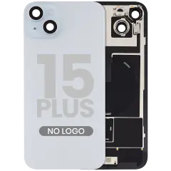 Back Glass w/ MagSafe Magnet & NFC & Flashlight Flex For iPhone 15 Plus (No Logo) (Aftermarket) (Blue)
