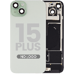 Back Glass w/ MagSafe Magnet & NFC & Flashlight Flex For iPhone 15 Plus (No Logo) (Aftermarket) (Green)