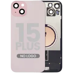 Back Glass w/ MagSafe Magnet For iPhone 15 Plus (Aftermarket) (Pink) (No Logo)