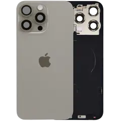 Back Glass w/ MagSafe Magnet & NFC & Flashlight Flex For IPhone 15 Pro Max (Genuine OEM) (Natural Titanium)