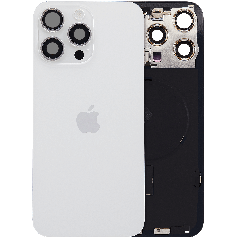 Back Glass w/ MagSafe Magnet & NFC & Flashlight Flex For IPhone 15 Pro Max (Genuine OEM) (White Titanium)