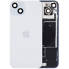 Back Glass w/ MagSafe Magnet & NFC & Flashlight Flex For IPhone 15 Plus (Genuine OEM) (Blue)