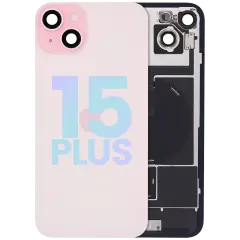 Back Glass w/ MagSafe Magnet & NFC & Flashlight Flex For iPhone 15 Plus (Service Pack) (Pink)