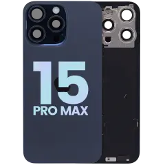 Back Glass w/ MagSafe Magnet & NFC & Flashlight Flex For IPhone 15 Pro Max (Service Pack) (Blue Titanium)