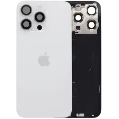 Back Glass w/ MagSafe Magnet & NFC & Flashlight Flex For iPhone 15 Pro Max (Genuine OEM) (UK / EU Version) (White Titanium)