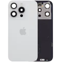 Back Glass w/ MagSafe Magnet & NFC & Flashlight Flex For iPhone 15 Pro (Genuine OEM) (UK / EU Version) (White Titanium)