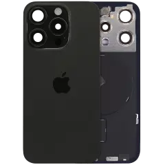 Back Glass w/ MagSafe Magnet & NFC & Flashlight Flex For iPhone 15 Pro (Genuine OEM) (UK / EU Version) (Black Titanium)