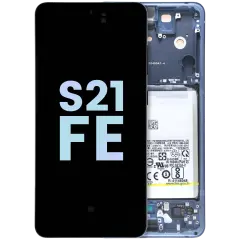 OLED Assembly With Frame For Samsung Galaxy S21 FE 5G (US & International) (Service Pack) (Blue)