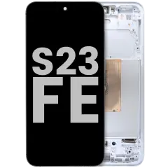 OLED Assembly With Frame For Samsung Galaxy S23 FE (US & International Version) (Used OEM Pull: Grade B) (Cream)