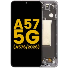 OLED Assembly With Frame For Samsung Galaxy A57 5G (A576 / 2026) (Refurbished) (Gray)