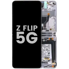 Inner OLED Assembly For Samsung Galaxy Z Flip 5G (US & International) (Used OEM Pull Grade A) (Mirror Purple)