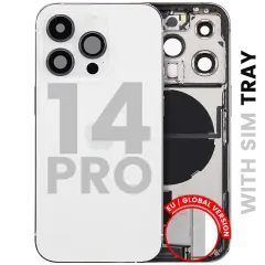 Carcasa trasera con flex de carga y piezas pequeñas para iPhone 14 Pro (versión UE / global) (Original usada · grado C)