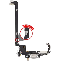 Charging Port Flex Cable For iPhone 17 Pro Max (Premium) (US Version) (Silver)