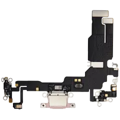Charging Port Flex Cable For iPhone 15 (Used OEM Pull) (Pink)