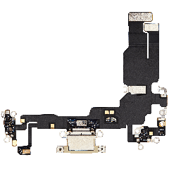 Charging Port Flex Cable For iPhone 15 (Used OEM Pull) (Yellow)