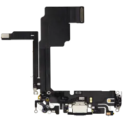 Charging Port Flex Cable For iPhone 15 Pro (Used OEM Pull) (Black Titanium)