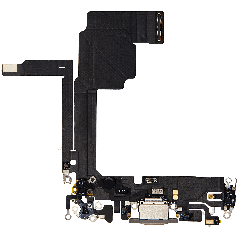 Charging Port Flex Cable For iPhone 15 Pro (Used OEM Pull) (Natural Titanium)