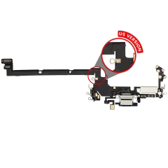 Charging Port Flex Cable For iPhone 17 Pro (Used OEM Pull) (US Version) (Deep Blue)