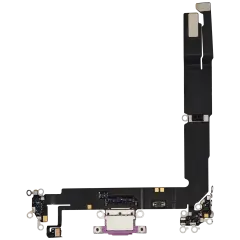 Charging Port Flex Cable For iPhone 16 Plus (Used OEM Pull) (Pink)