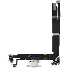 Charging Port Flex Cable For iPhone 16 Plus (Used OEM Pull) (White)