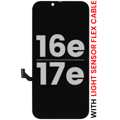 OLED Assembly For iPhone 17e / 16e With Light Sensor Flex Cable (Used OEM Pull: Grade A)