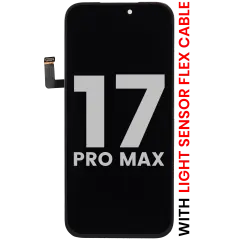 OLED Assembly For iPhone 17 Pro Max With Light Sensor Flex Cable (Used OEM Pull: Grade A)