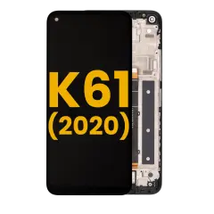 LCD Assembly With Frame For LG K61 (2020) (Refurbished) (Black)