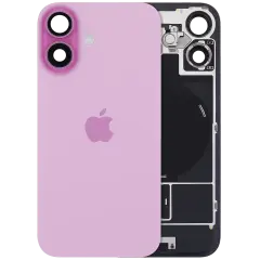 Back Glass w/ MagSafe Magnet & NFC & Flashlight Flex For iPhone 16 (Genuine OEM) (UK / EU Version) (Pink)