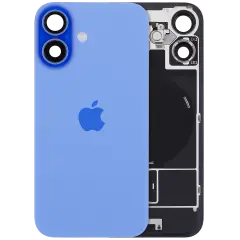 Back Glass w/ MagSafe Magnet & NFC & Flashlight Flex For iPhone 16 (Genuine OEM) (UK / EU Version) (Ultramarine)