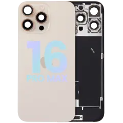 Back Glass w/ MagSafe Magnet & NFC & Flashlight Flex For iPhone 16 Pro Max (Service Pack) (Desert Titanium)