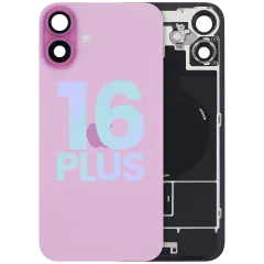 Back Glass w/ MagSafe Magnet & NFC & Flashlight Flex For iPhone 16 Plus (Service Pack) (Pink)