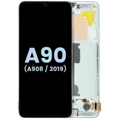 OLED Assembly With Frame For Samsung Galaxy A90 5G (A908 / 2019) (Service Pack) (White)