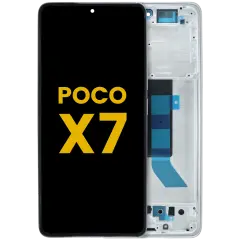 OLED Assembly With Frame For Xiaomi Poco X7 (Refurbished) (Silver)