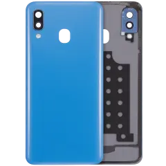 Back Cover Glass With Camera Lens For Samsung Galaxy A40 (A405 / 2019) (Aftermarket Plus) (Blue)