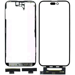 4 in 1 Short Flex (Digitizer Touch With Glass + OCA + Frame Pre-installed) For iPhone 14 Pro Max (OCA Master)