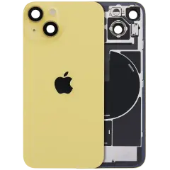 Back Glass w/ MagSafe Magnet & NFC & Flashlight Flex For iPhone 14 (Genuine OEM) (Yellow)