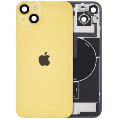 Back Glass w/ MagSafe Magnet & NFC & Flashlight Flex For iPhone 14 Plus (Genuine OEM) (Yellow)