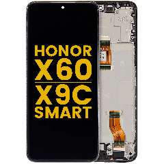 LCD Assembly With Frame For Honor X60 / X9c Smart (Refurbished) (Black)