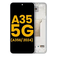OLED Assembly With Frame For Samsung Galaxy A35 5G (A356 / 2024) (Refurbished) (Iceblue)