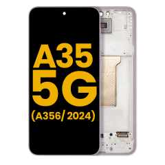 OLED Assembly With Frame For Samsung Galaxy A35 5G (A356 / 2024) (Refurbished) (Lilac)