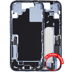 Mid-Frame Housing W/ Charging Port Flex & Small Parts For iPhone 17 (EU / Global Version) (Used OEM Pull: Grade C) (Mist Blue)