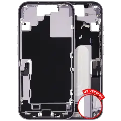 Mid-Frame Housing W/ Charging Port Flex & Small Parts For iPhone 17 (US Version) (Used OEM Pull: Grade B) (Lavender)