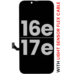 OLED Assembly Compatible For iPhone 17e / 16e With Light Sensor Flex Cable (Used OEM Pull: Grade A)