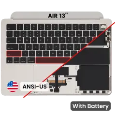 Top Case with Battery and Keyboard (ANSI US) For MacBook Air 13" A3240 (2025) (Used OEM Pull: Grade B) (Gold)