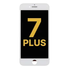 LCD Assembly With Steel Plate For iPhone 7 Plus (Refurbished: Toshiba) (White)